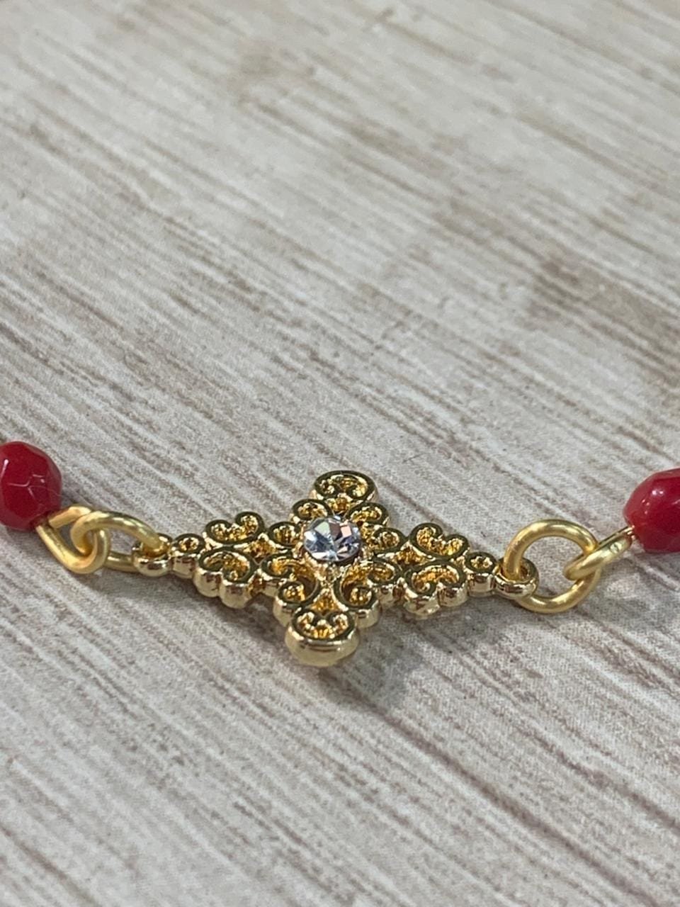 WhatsApp Image 2026-02-19 at 12.26.53 Pulsera agatas rojas dije bañp oro - Imagen 4