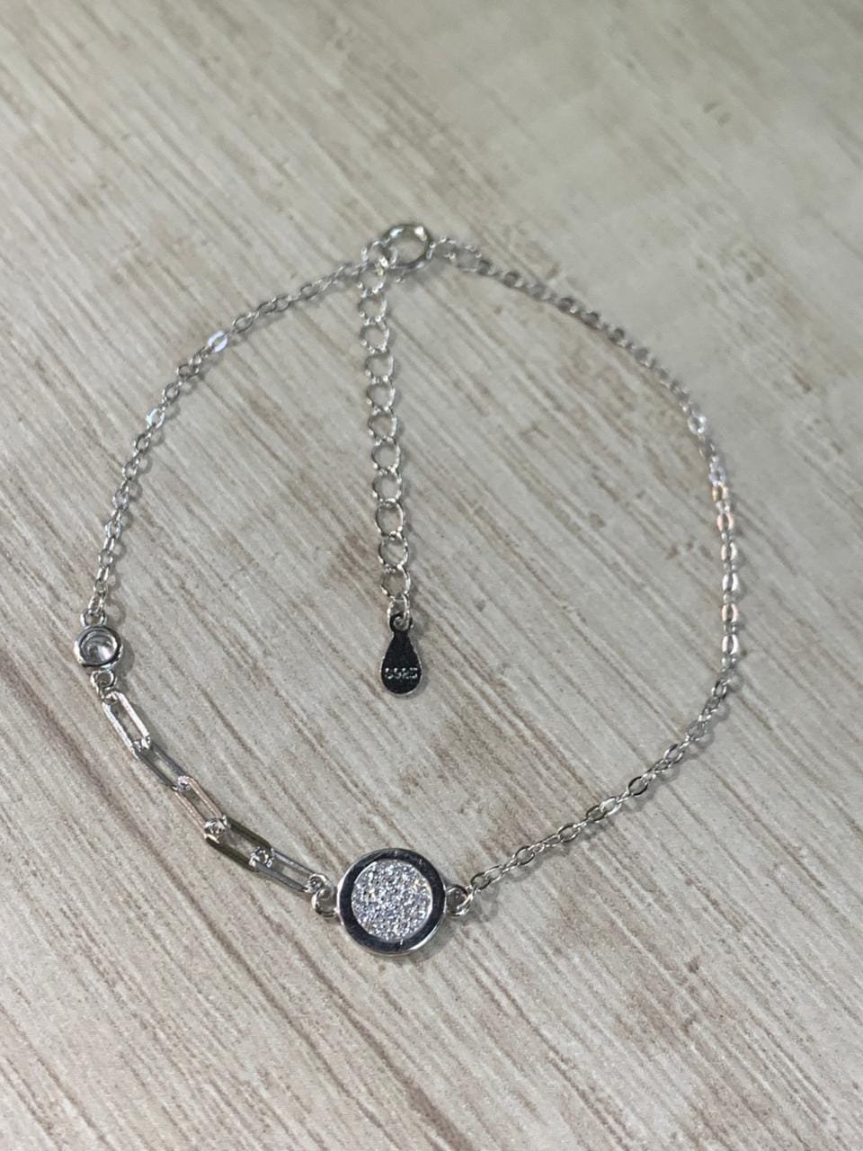 WhatsApp Image 2026-02-23 at 14.19.23 (1) Pulsera Plata Rodinada tradicional circulo microcircones - Imagen 1