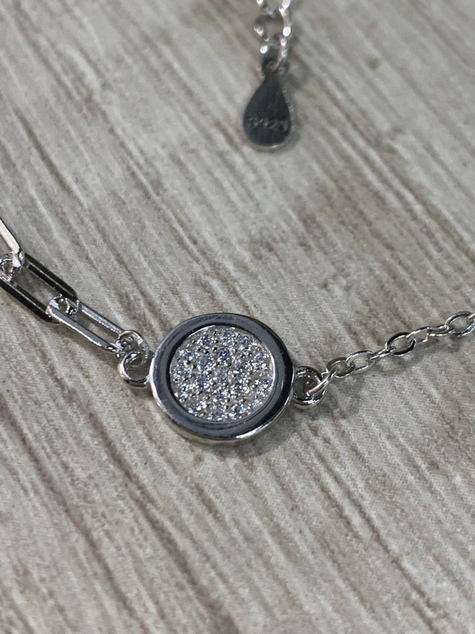 WhatsApp Image 2026-02-23 at 14.19.23 (2) Pulsera Plata Rodinada tradicional circulo microcircones - Imagen 2