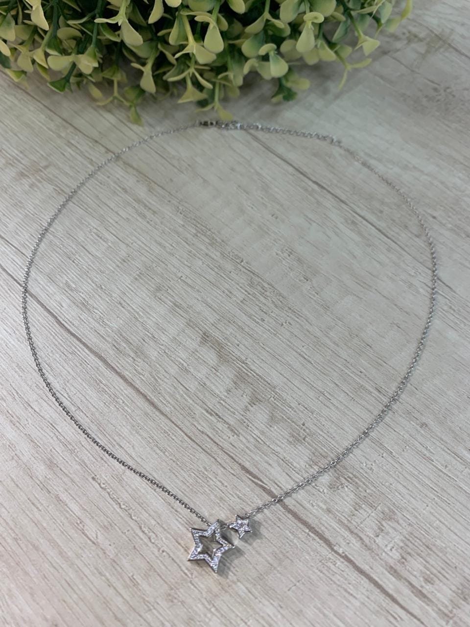 WhatsApp Image 2026-02-23 at 14.19.27 (4) Collar plata rodinada doble estrella circones - Imagen 1