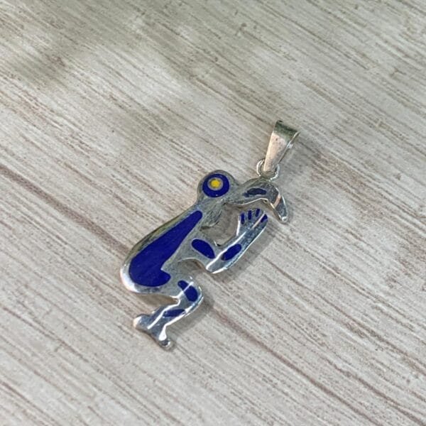 Colgante Plata 950 Hombre Pajaro lapislazuli