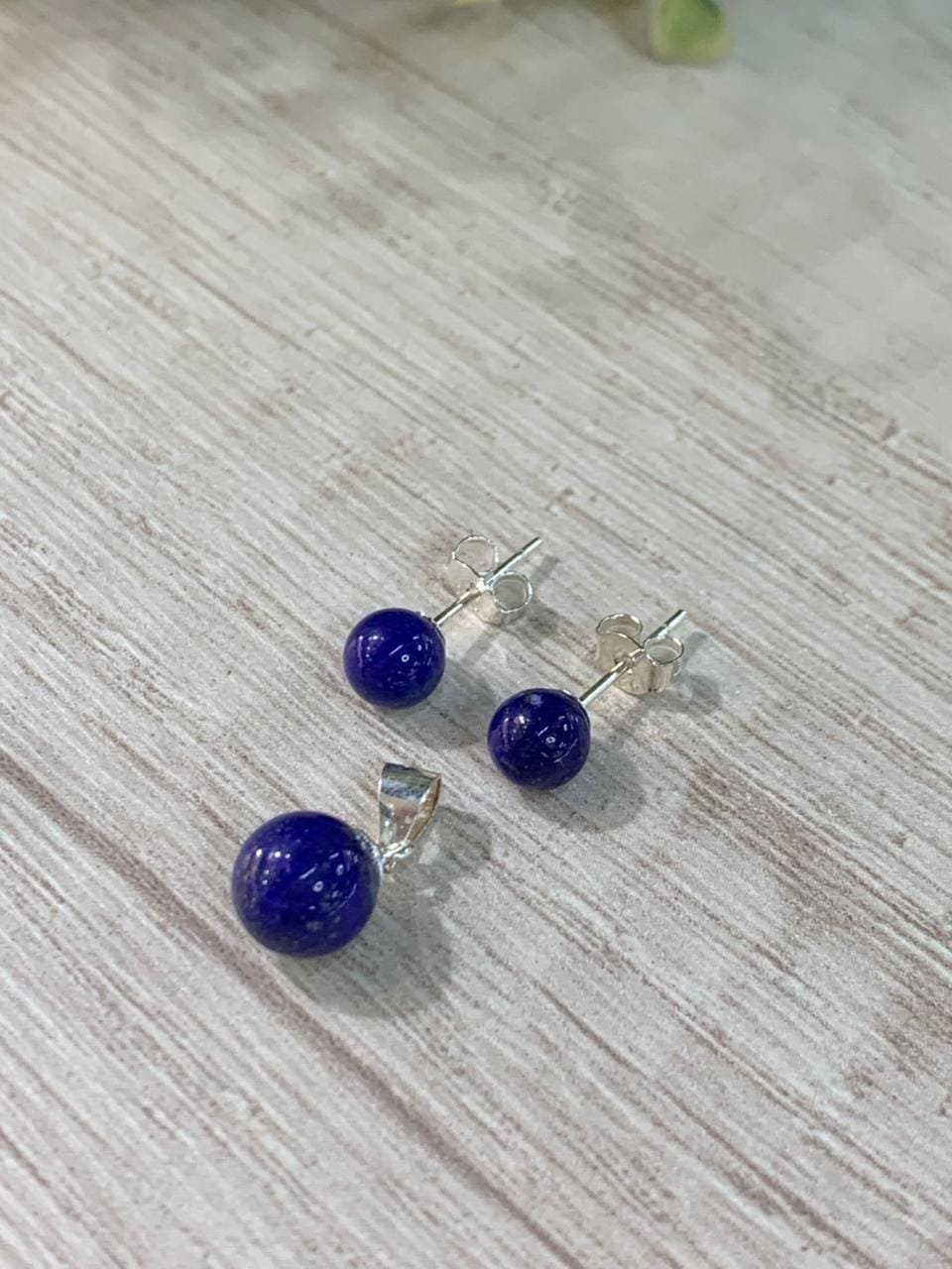 WhatsApp Image 2026-02-23 at 14.19.34 Conjunto Plata 950 esferas lapislazuli - Imagen 3