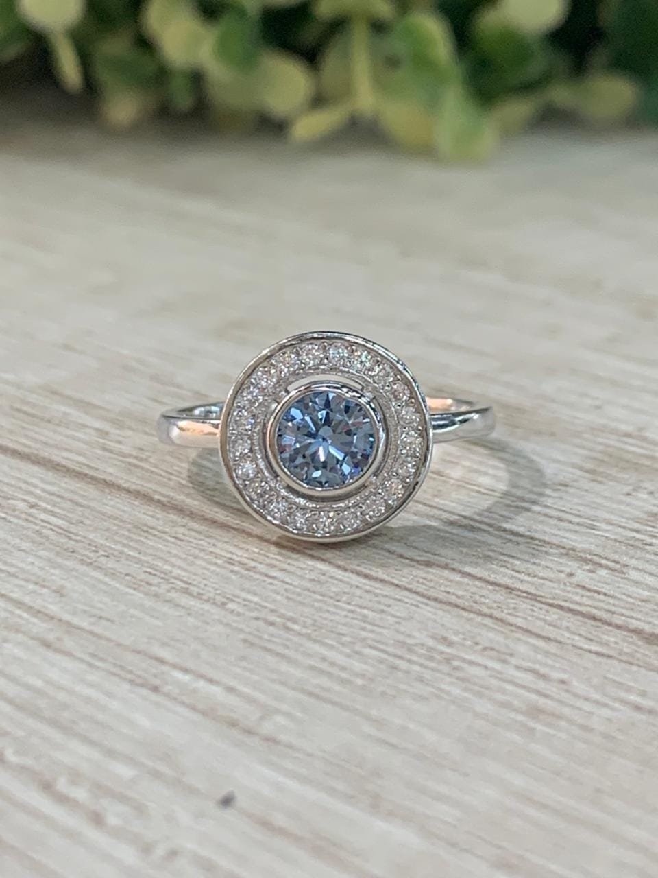 WhatsApp Image 2026-02-23 at 14.19.36 Anillo plata rodinada solitario redondo celeste N 16 - Imagen 1