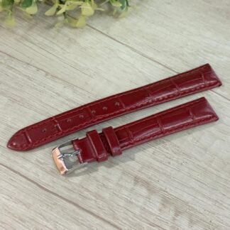 Correa reloj cuero roja cocodrillo 16 XL mm donju