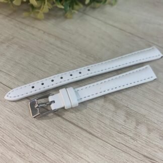 Correa reloj cuero blanco liso 12 XL mm donju
