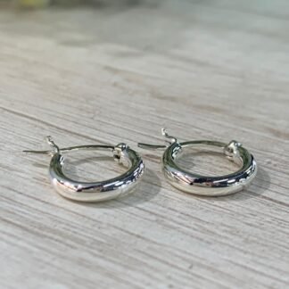 Aros plata argolla gruesa