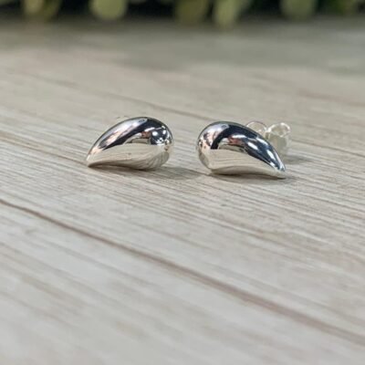 Aros plata gota chunky 10 mm