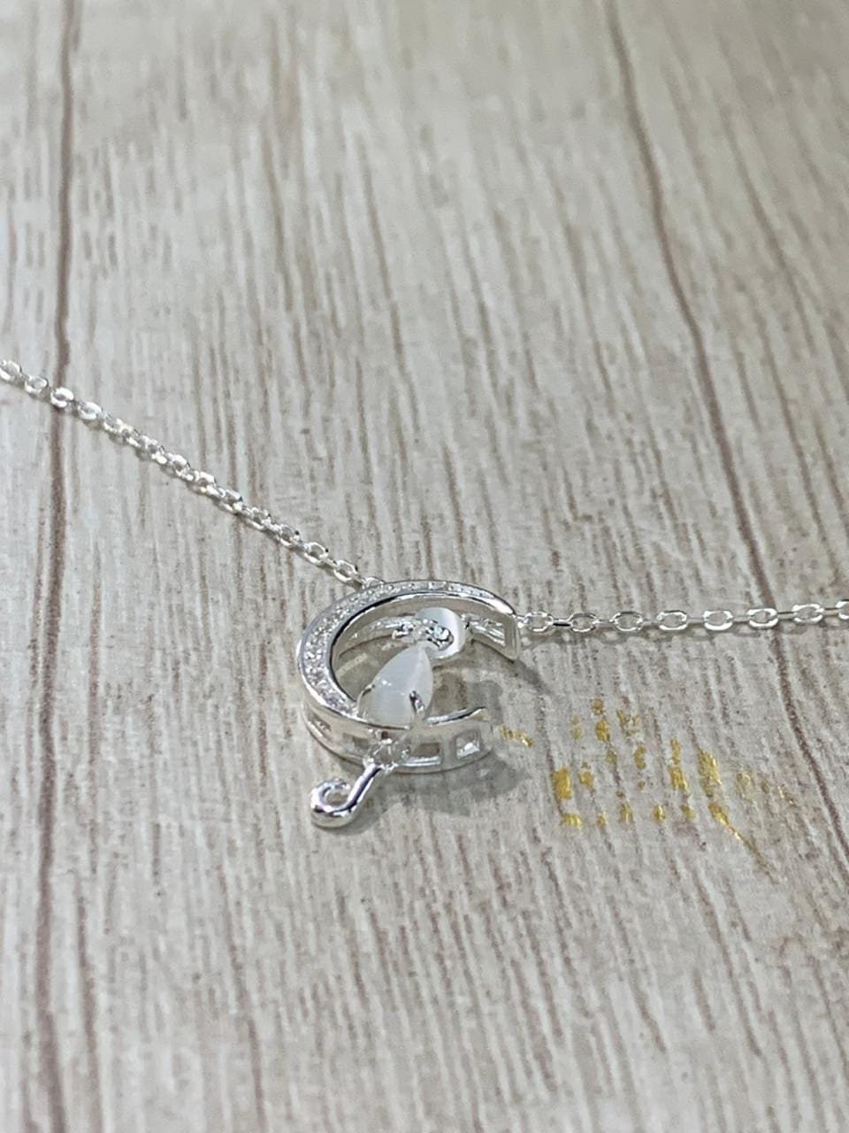 WhatsApp Image 2026-03-02 at 12.52.18 Collar plata media luna gatito circones - Imagen 3