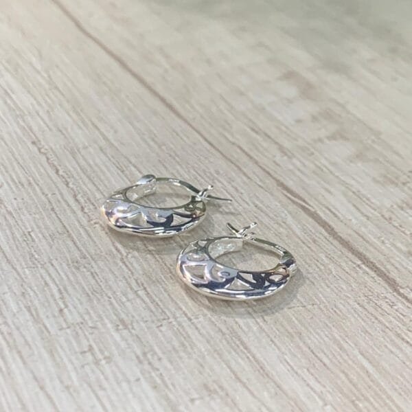 Aros plata bote calados 16 mm
