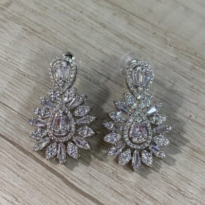 Aros fiesta gota baño en platino