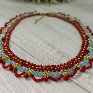 Collar acero mostacillas multicolor