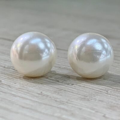 Aros plata perla 14 mm