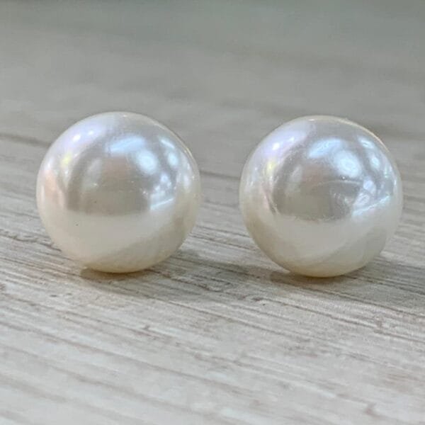 Aros plata perla 14 mm