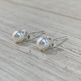 Aros plata perla 4 mm
