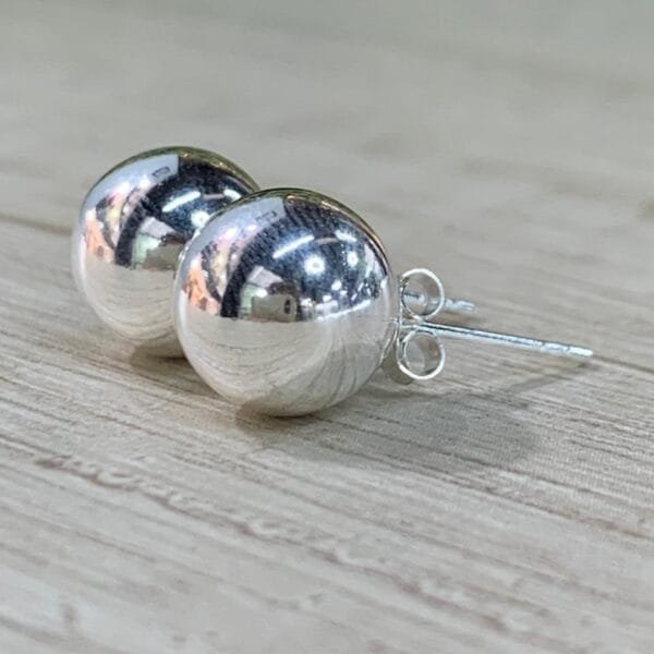 Aros plata esfera 10 mm