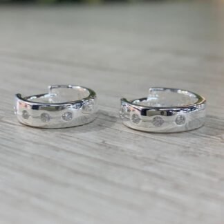Aros plata huggie circones 12 mm
