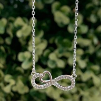 Collar plata infinito corazon circones