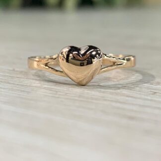 Anillo oro 18k  juvenil corazon N15