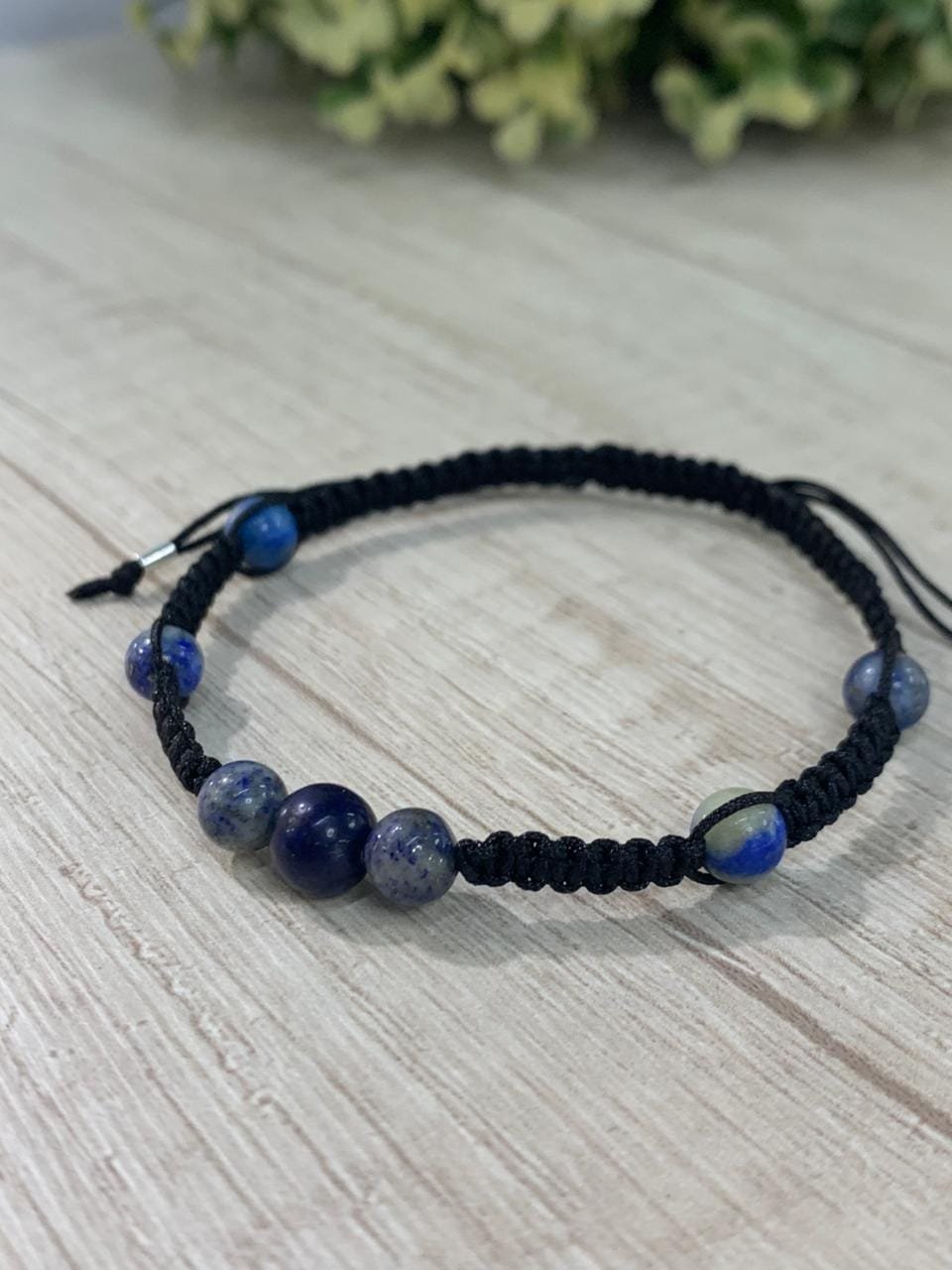 WhatsApp Image 2026-03-27 at 17.46.03 (1) Pulsera macrame negra lapislazuli - Imagen 2