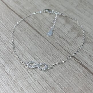 Pulsera plata infinito microcircones