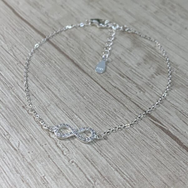 Pulsera plata infinito microcircones