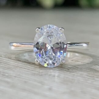 Anillo plata circon solitario 4 grifas N13