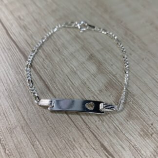 Pulsera plata piocha cartier corazon infantil