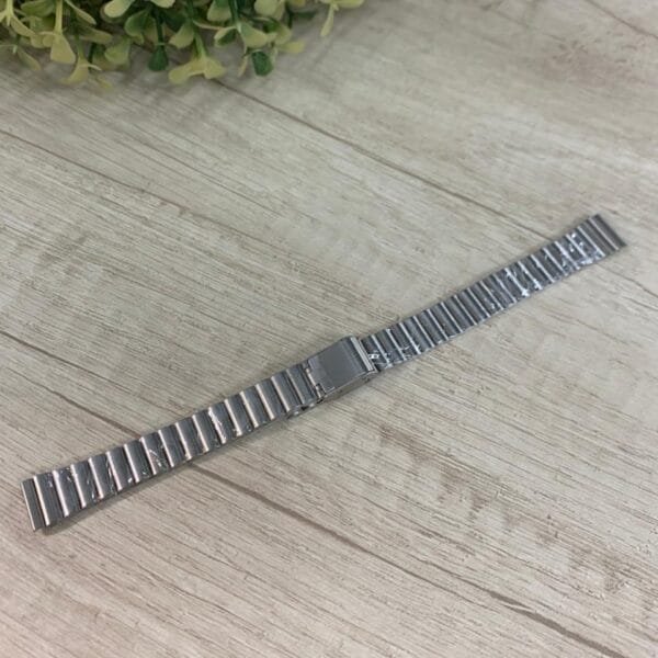 Correa reloj metálica plateada 12 mm