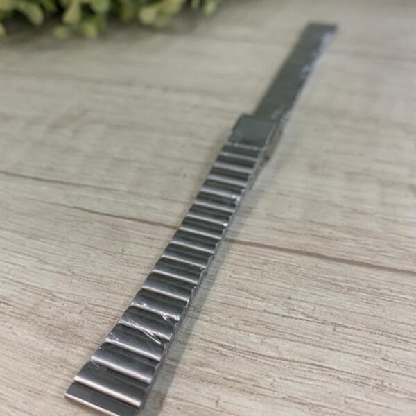 Correa reloj metálica plateada 14 mm