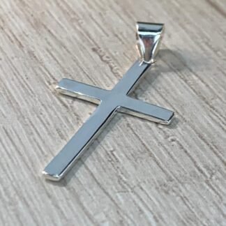Colgante plata cruz lisa