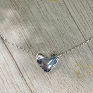 Collar plata corazon chunky