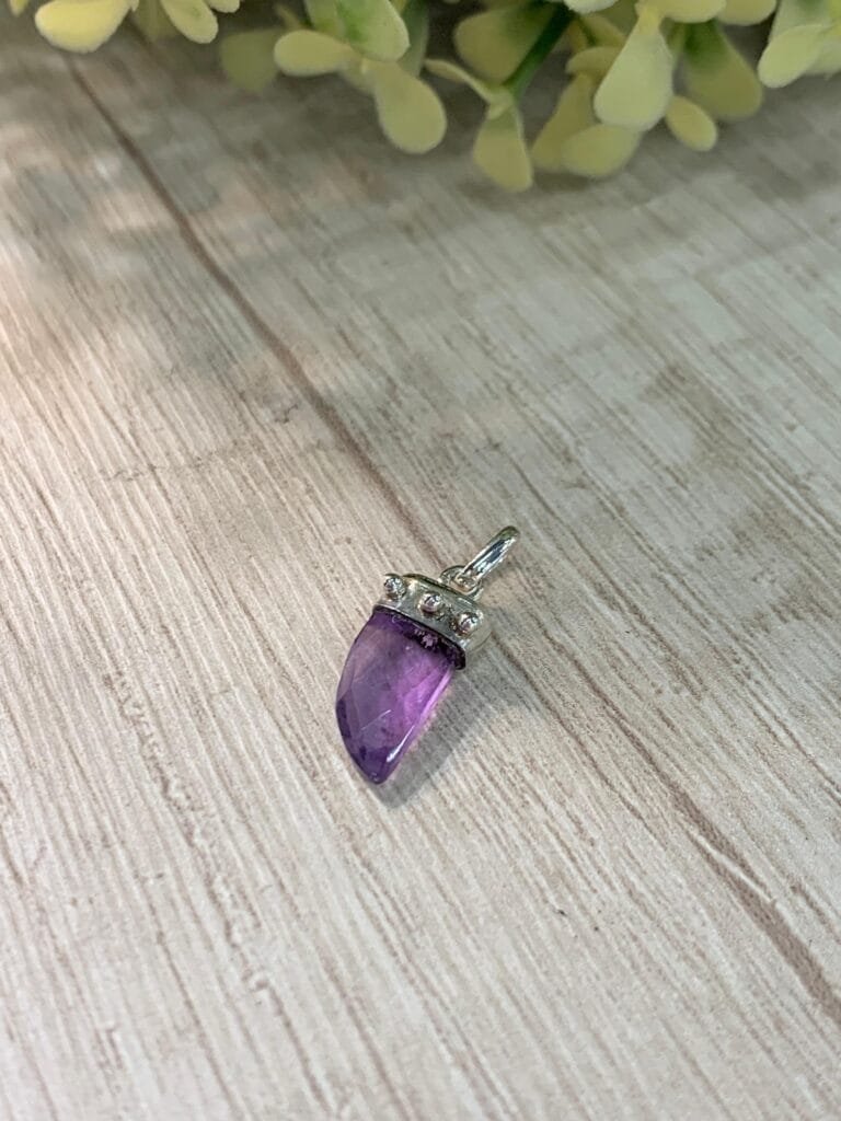 Colgante plata cuarzo amatista