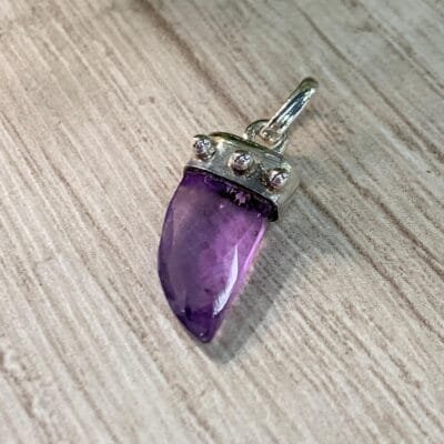 Colgante plata cuarzo amatista