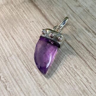 Colgante plata cuarzo amatista