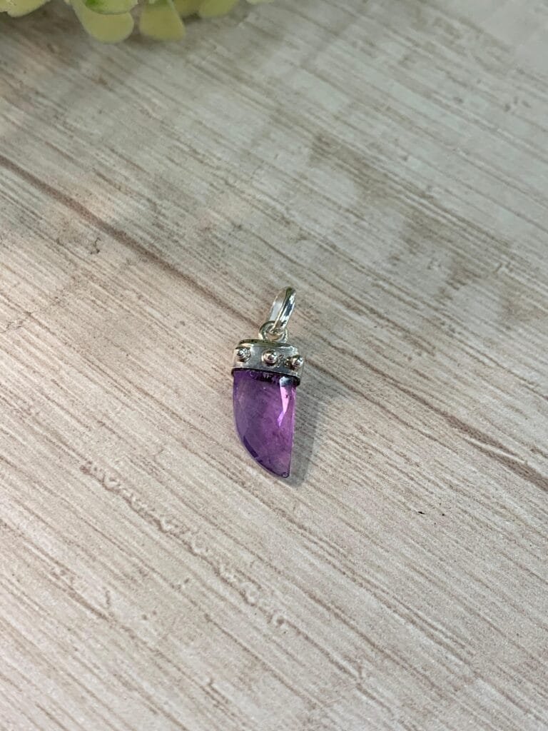 Colgante plata cuarzo amatista