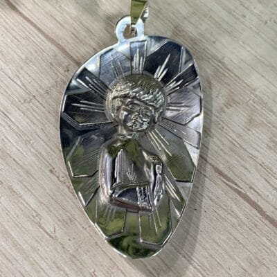 Colgante plata religioso San Pancracio