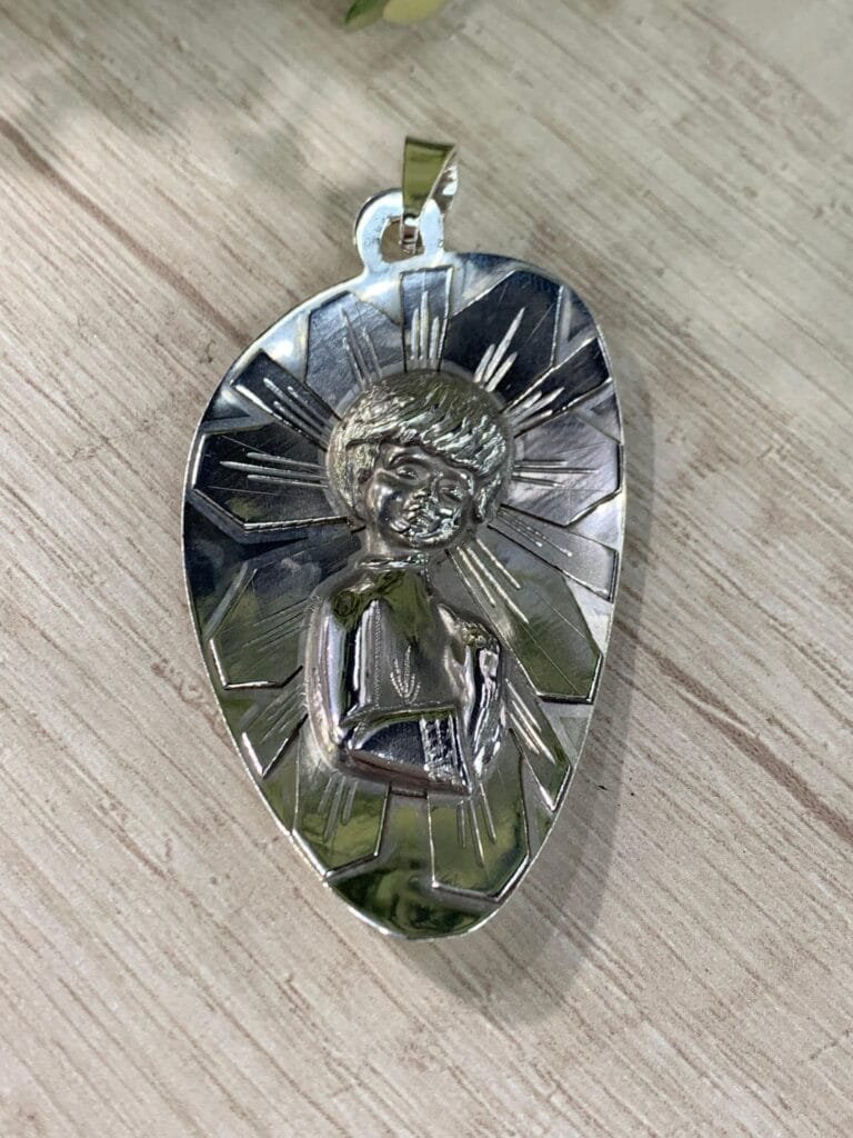 Colgante plata religioso San Pancracio