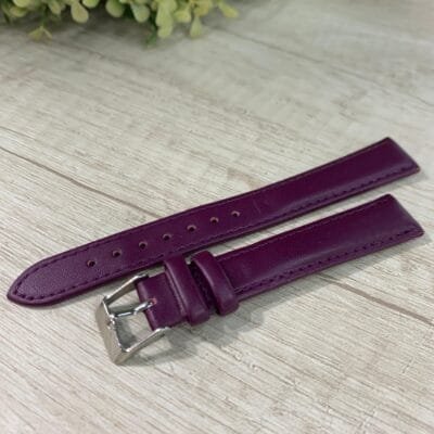 Correa de cuero morada lisa  16XL mm donju