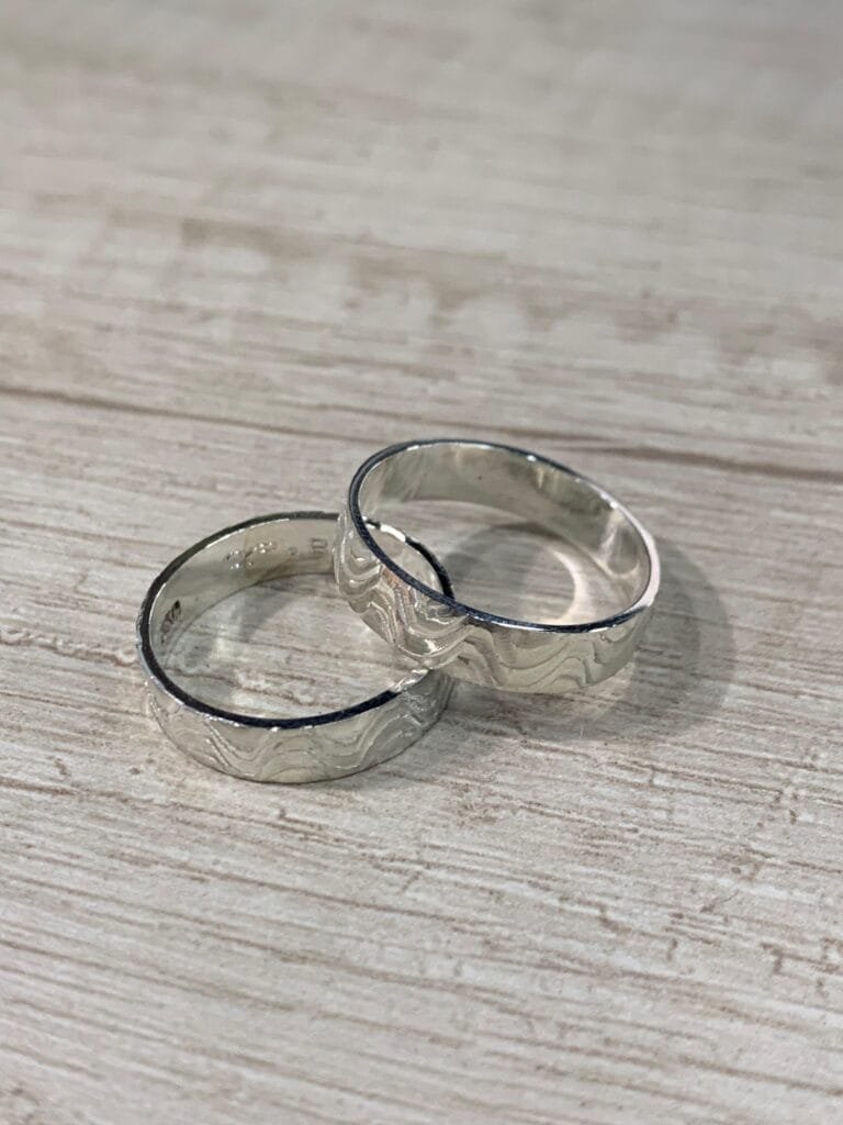 Par de anillos de matrimonio Plata 950 ag353