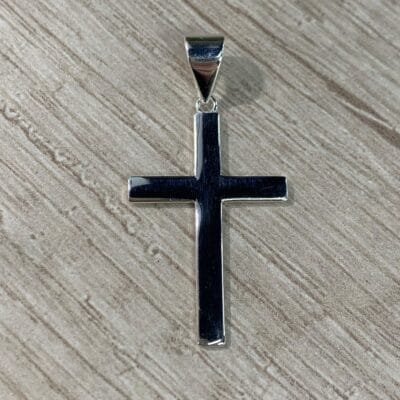 Colgante plata cruz lisa 31x19 mm