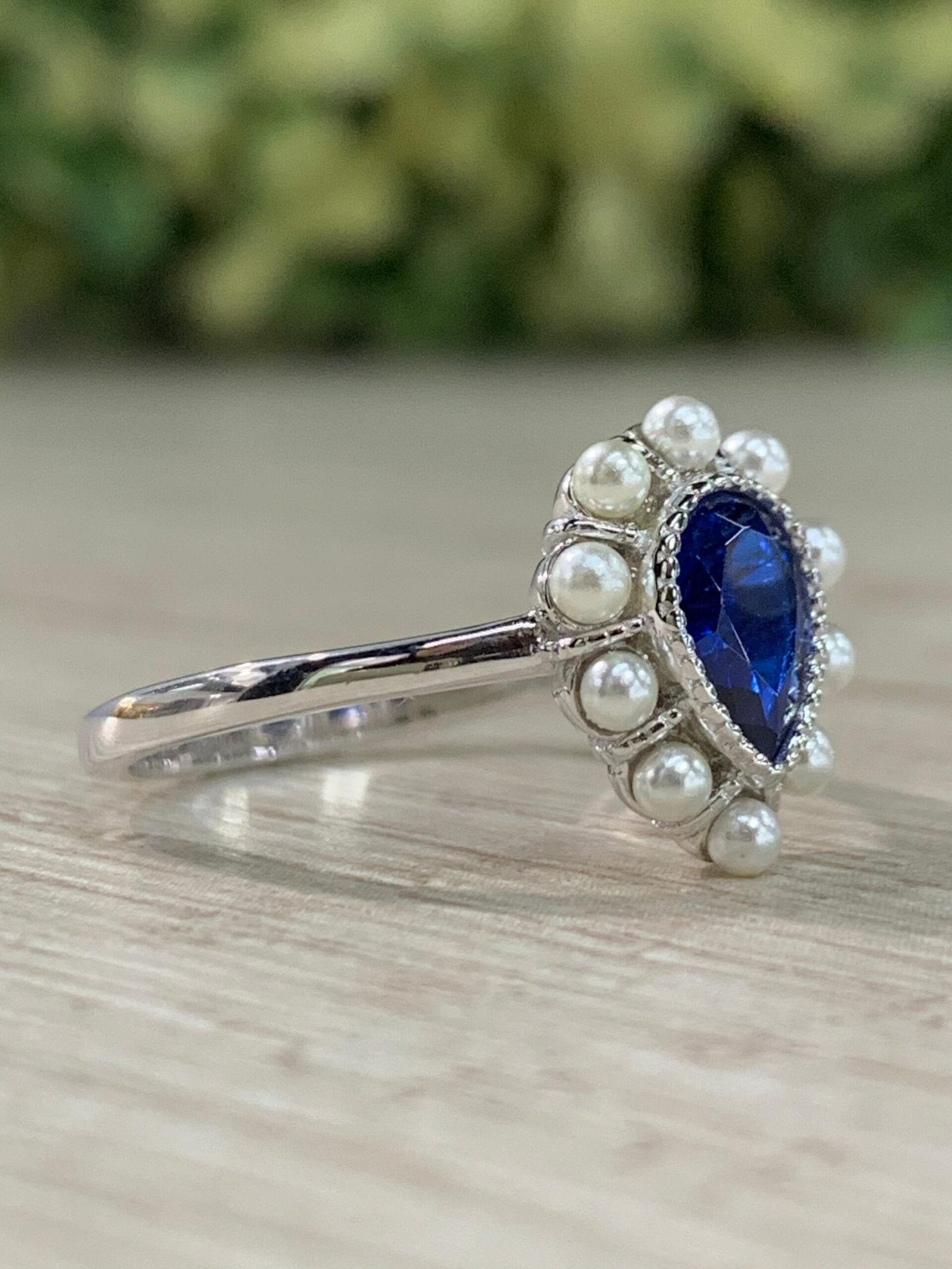 WhatsApp Image 2026-06-09 at 16.39.24 (3) Anillo plata rodinada gota azul perla N11 - Imagen 2