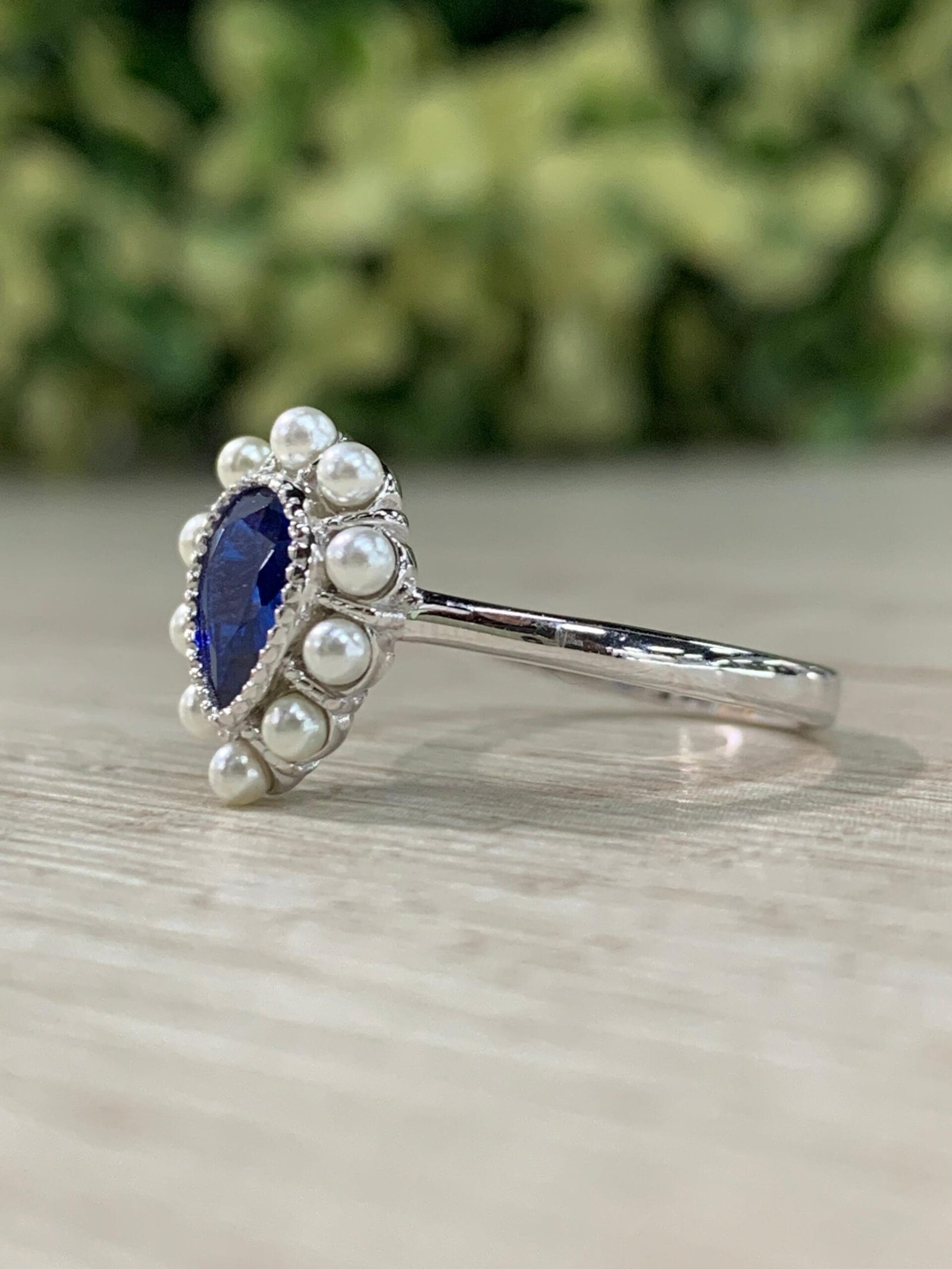 WhatsApp Image 2026-06-09 at 16.39.25 Anillo plata rodinada gota azul perla N11 - Imagen 3
