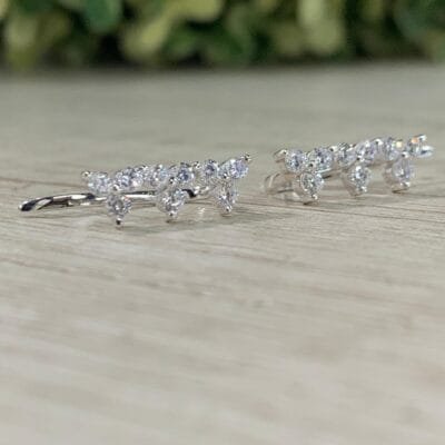 Aros plata rodinada trepador circones