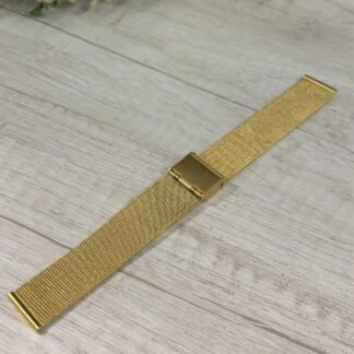 Correa de reloj metalico dorado 18 mm