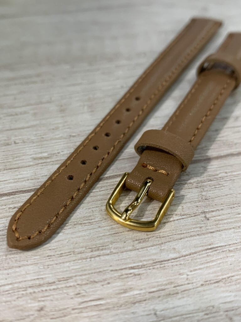 Correa cuero leco café claro 12 XL mm