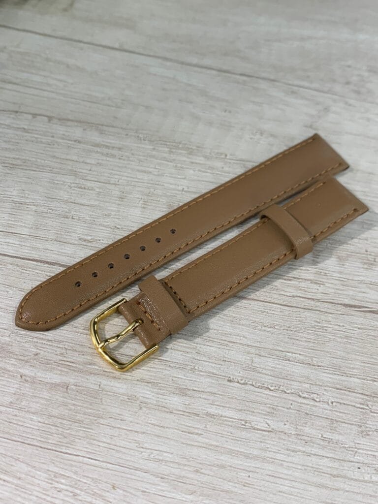 Correa cuero leco café claro 18 XL mm