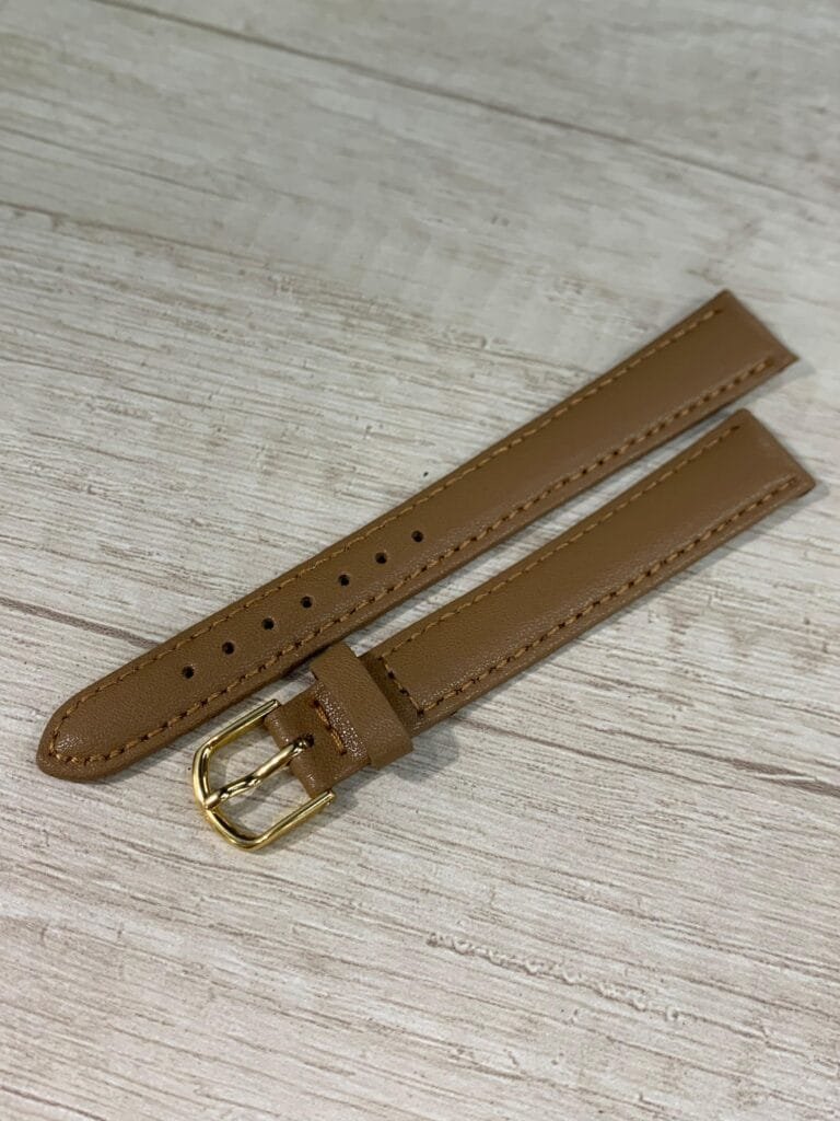 Correa cuero leco café claro 14 XL mm