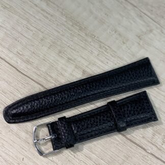 Correa cuero siena negro 22 mm