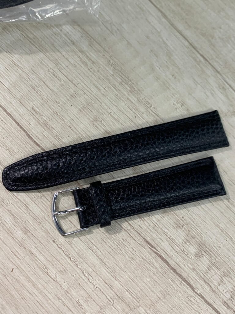 Correa cuero siena negro 20 mm