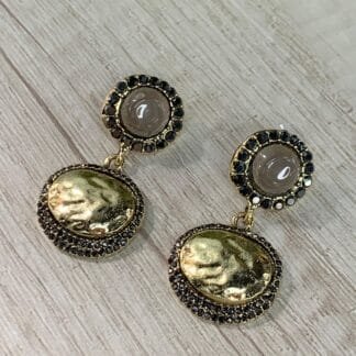 Aros dorados colgantes vintage circones